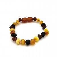 Antik Mat Karışık Kehribar Bebek Bileklik