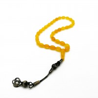 1000 Ayar Gümüş Kazaz Püsküllü Arpa Kesim Limon Damla Kehribar Tesbih 1000 Ayar Gümüş Kazaz Püsküllü Arpa Kesim Limon Damla Kehribar Tesbih