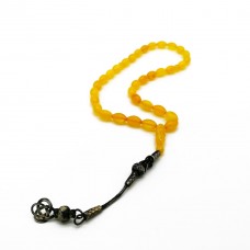 1000 Ayar Gümüş Kazaz Püsküllü Arpa Kesim Limon Damla Kehribar Tesbih 1000 Ayar Gümüş Kazaz Püsküllü Arpa Kesim Limon Damla Kehribar Tesbih