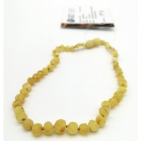 GLT Sertifikalı Damla Kehribar Limon Mat Bebek Kolye