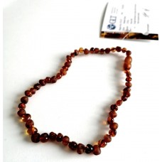 GLT Sertifikalı Damla Kehribar Mat Parlak Kahve Bebek Kolye