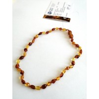 GLT Sertifikalı Damla Kehribar Bal, Limon Yassı Bebek Kolye