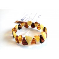 GLT Sertifikalı Baltık Damla Kehribar Üçgen Kesim Karışık Yetişkin Bileklik