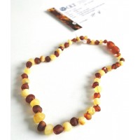 GLT Sertifikalı Damla Kehribar Konyak-Sarı Mat Bebek Kolye