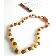 GLT Sertifikalı Damla Kehribar Konyak-Sarı Mat Bebek Kolye