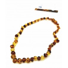 GLT Sertifikalı Damla Kehribar Konyak-Limon Bebek Kolye