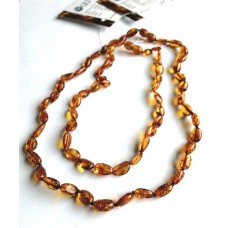 GLT Sertifikalı Damla Kehribar Bal Yassı Anne Bebek Kolye Seti