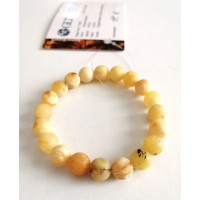 GLT Sertifikalı Damla Kehribar Limon Küre Kesim Yetişkin Bileklik