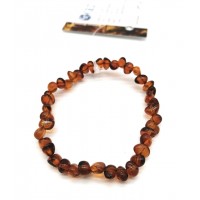 GLT Sertifikalı Baltık Damla Kehribar Koyu Bal Yetişkin Bileklik