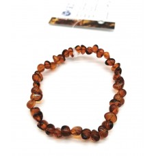 GLT Sertifikalı Baltık Damla Kehribar Koyu Bal Yetişkin Bileklik