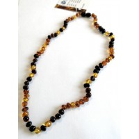 GLT Sertifikalı Damla Kehribar Karışık Sıralı Yetişkin Kolye