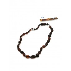 GLT Sertifikalı Damla Kehribar Vişne Mat Yassı 4 Yaş Üzeri Çocuk Kolye