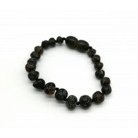 Koyu Yeşil Baltık Kehribar Bebek Bileklik